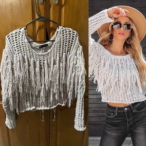 VICI Chenille Fringe Sweater Size Medium